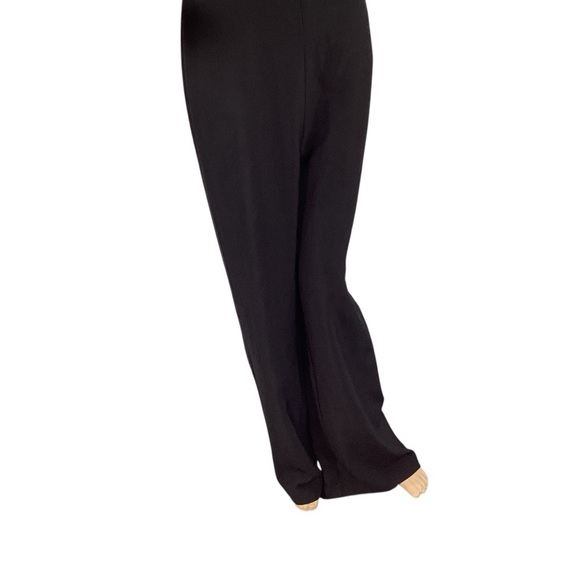 Line & Dot Vaughn One Shoulder Black Jumpsuit Ring Detail Size L - Picture 3 of 7